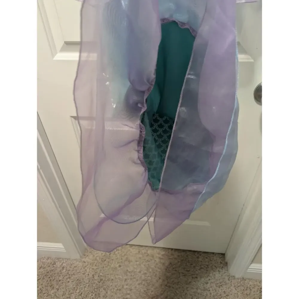 Mermaid Halloween Costume Dress Girls Party Princess Cosplay Ariel Size 8-10 New